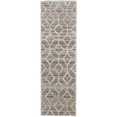 Mynka Transitional Diamond, Tan/Taupe/Ivory, 2'-6" x 8' Runner