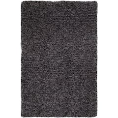 Stoneleigh Stonewashed Mélange Shag Rug, Black, 10ft x 14ft Area Rug, 3998830FBLK000H00