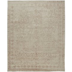 Bella High/Low Floral Wool Rug, Sand Beige/Blush Pink, 8ft x 10ft Area Rug, 9698014FIVYBLHF00
