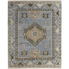 Fillmore Traditional Medallion, Blue/Green, 4' x 6' Accent Rug