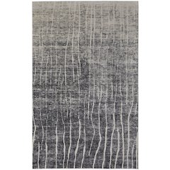 Kano Transitional Abstract, Black/Gray/Ivory, 7'-10" x 10' Area Rug