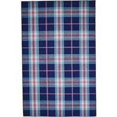 Crosby Eco-Friendly PET Dhurrie, Bright Blue/Peony Pink, 5ft x 8ft Area Rug, 8830565FNVY000E10