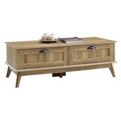 Newport Series Tall Center Coffee Table With Two Fully Extended Drawers