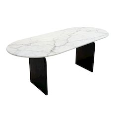 Terra Round Marble Top Desk
