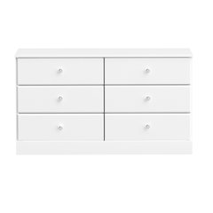 Astrid 6-Drawer Dresser, Crystal White