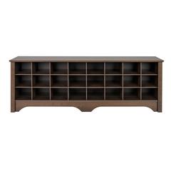 60" Shoe Cubby Bench - Espresso