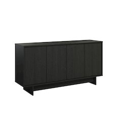 Finnley Sideboard Cabinet Buffet Black Oak Engineered Wood with Storage