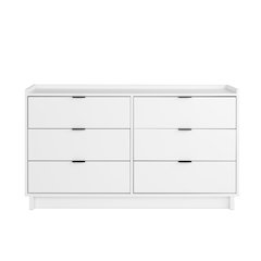Simply Modern White 6 Drawer 52.5" W Dresser