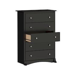 Black Sonoma 5 Drawer Chest