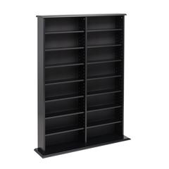 Black Double Width Wall Storage