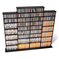 Black Quad Width Wall Storage
