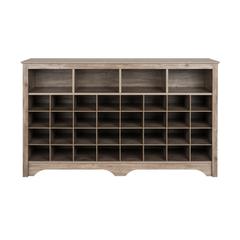 60 inch Shoe Cubby Console, Drifted Grey