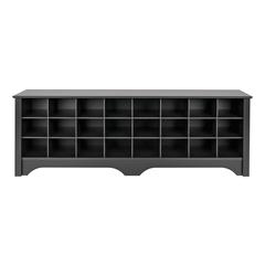 60" Shoe Cubby Bench - Black