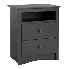 Sonoma 2-Drawer Nightstand, Washed Black