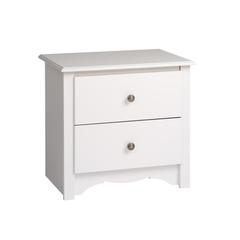 White Monterey 2 Drawer Nightstand