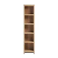Moda 80" Tall 5 Tier Narrow Bookcase Natural Oak with 5 Shelves