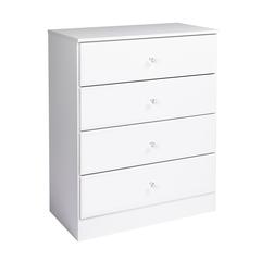 Astrid 4-Drawer Dresser, Crystal White