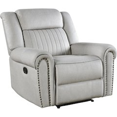 Lexicon Brennen Microfiber Reclining Chair in Mist