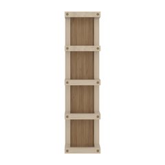 Chidester Towel Rack, 5 Shelves, Natural Oak / Beige