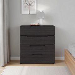 Aralia Drawer Dresser, Four Drawers, Superior Top, Black Wengue
