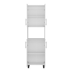 Olivet Kitchen Pantry, 4 Doors, 4 Shelves, White