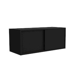 Slana Wall Cabinet, 2 Sliding doors, 1 Shelf, Black