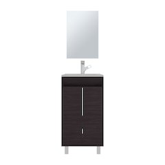 Ingold Bathroom Set, Cabinet with Sink, 2 Doors, 4 Legs, 2 Shelves, 1 Mirror