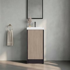 Homer Floor Bathroom 32" H, One Door and Two Interior Shelve, Black Wengue