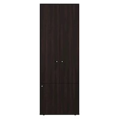 Trego Armoire, 3 Doors, 4 Shelves, Walnut / Black Wengue