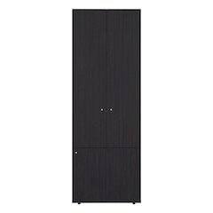 Trego Armoire, 3 Doors, 4 Shelves, Black Wengue