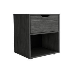 Adak 19.7" H Nightstand End Table with Open Shelf,Ligth Gray