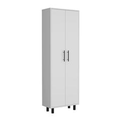 DEPOT E-SHOP Kenner Multipurpose Storage Cabinet, 5-Tier Shelf, White