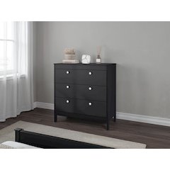 Libby Dresser, 3 Drawers, Black Wengue