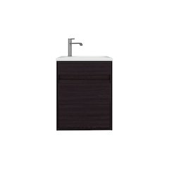 Chisana Bathroom Vanity, 1 Door, Black Wengue