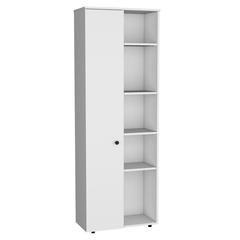 Kitchen Storage Cabinet With One Door, Five Interior Shelves