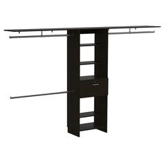 Zamora 70"W - 118"W Closet System Black Wengue