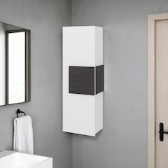 Elliott Medicine 38"H Single Door Cabinet, Three Shelves, White