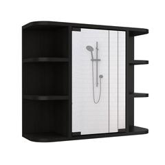 Roma Mirrored Medicine Cabinet Black Wengue