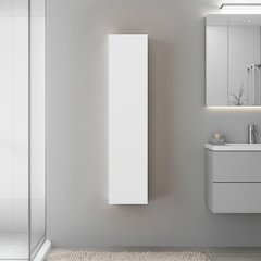 Bigelow Wall Cabinet, 1 Door, 4 Shelves, White