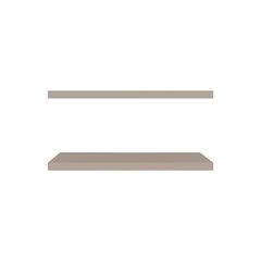 Belville Floating Shelves, 2 Shelves, 1.50" H, Taupe