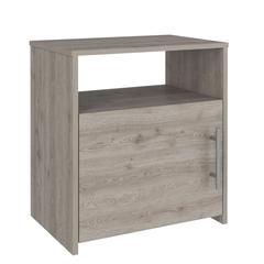 Nightstand, Single Door Cabinet, Metal Handle, One Shelf, Superior Top
