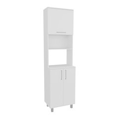 Maeser Kitchen Pantry, 3 Doors, 4 Legs, 5 Shelves, White