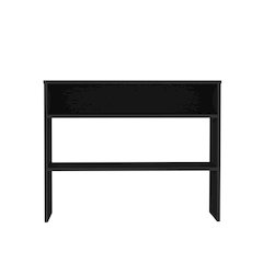 Saxman Library Desk with 2 Shelves and 2 Legs, Black