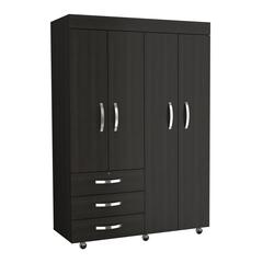 Hamilton Mobile Armoire - Black