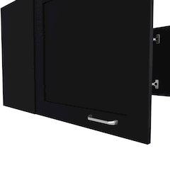 Burbank Wall Cabinet, 2 Doors, Black Wengue