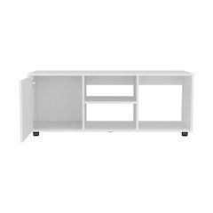 Penndel Tv Stand, 1 Door, 4 Shelves, 55" TV Capacity, Black Wengue
