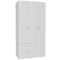Bosko 3 Door Armoire White