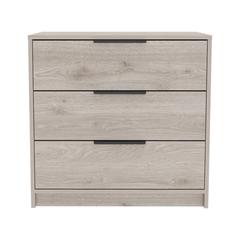 DEPOT E-SHOP Egeo 3 Drawers Dresser, Countertop, Three Drawers, Light Grey, For Bedrom