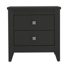 DEPOT E-SHOP Oasis Nightstand, Two Shelves, Four Legs, Countertop-Black, For Bedroom