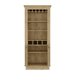 Bar Cabinet Elegant Multi-Storage Unit with Built-in Bottle and Glass Racks